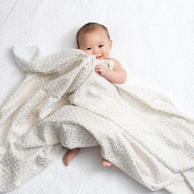 Aden+Anais: otulacz muślinowy Swaddles Gold Deco 3 szt. - Noski Noski