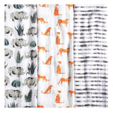 Aden+Anais: otulacz muślinowy Swaddles White Label Serengeti 3 szt. - Noski Noski