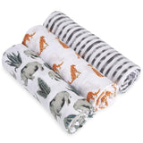 Aden+Anais: otulacz muślinowy Swaddles White Label Serengeti 3 szt. - Noski Noski