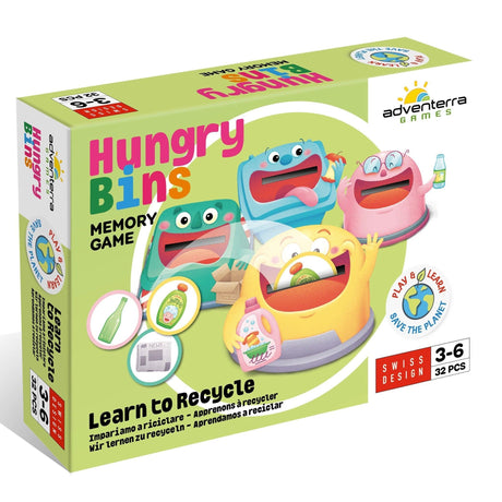 Adventerra Games: gra memory segregacja śmieci Hungry Bins - Noski Noski