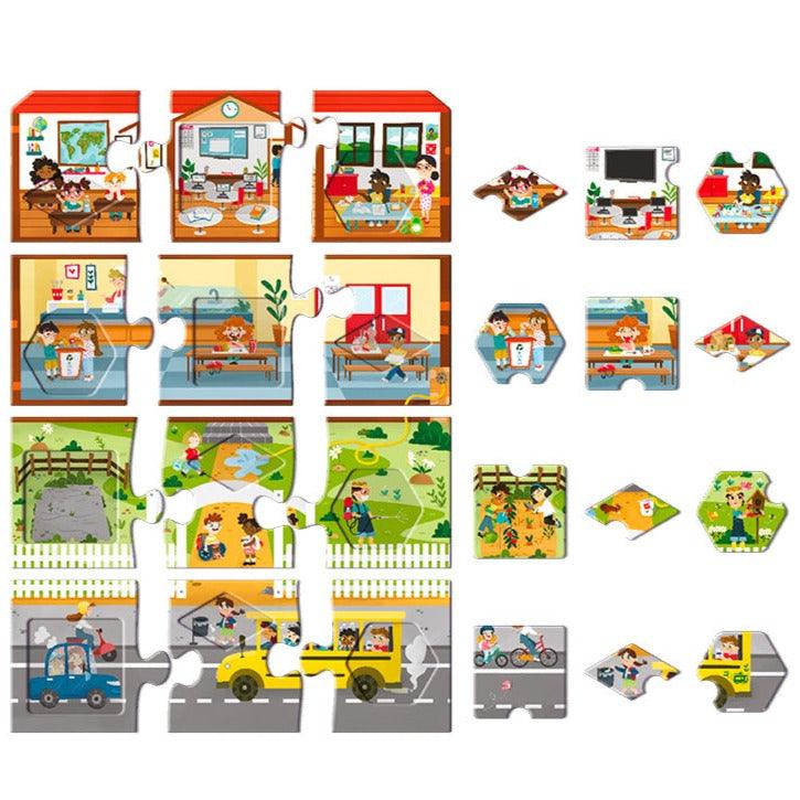 Adventerra Games: puzzle edukacyjne My Eco School - Noski Noski