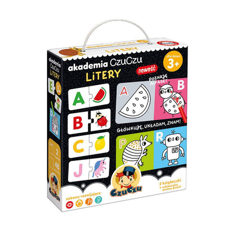 Alfabet Czuczu Puzzle Edukacyjne Litery, polski alfabet, nauka poprzez zabawę, kolorowe puzzle dla dzieci.