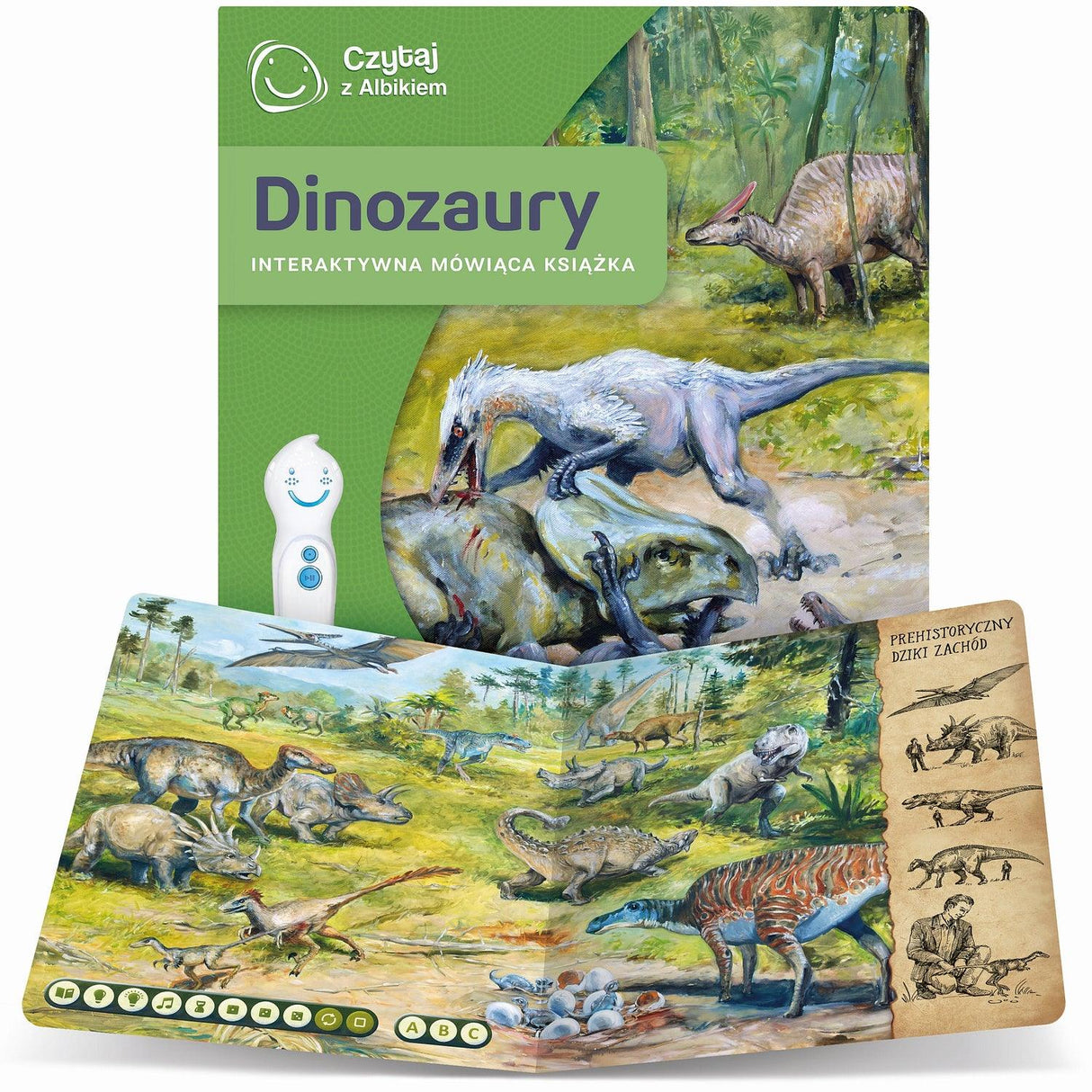 Albi: książka Czytaj z Albikiem: Dinozaury - Noski Noski