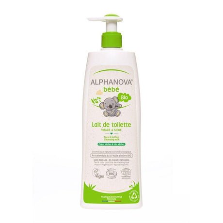 Alphanova Bebe: organiczne mleczko do mycia z oliwką dla niemowląt Lait de Toilette 500 ml - Noski Noski