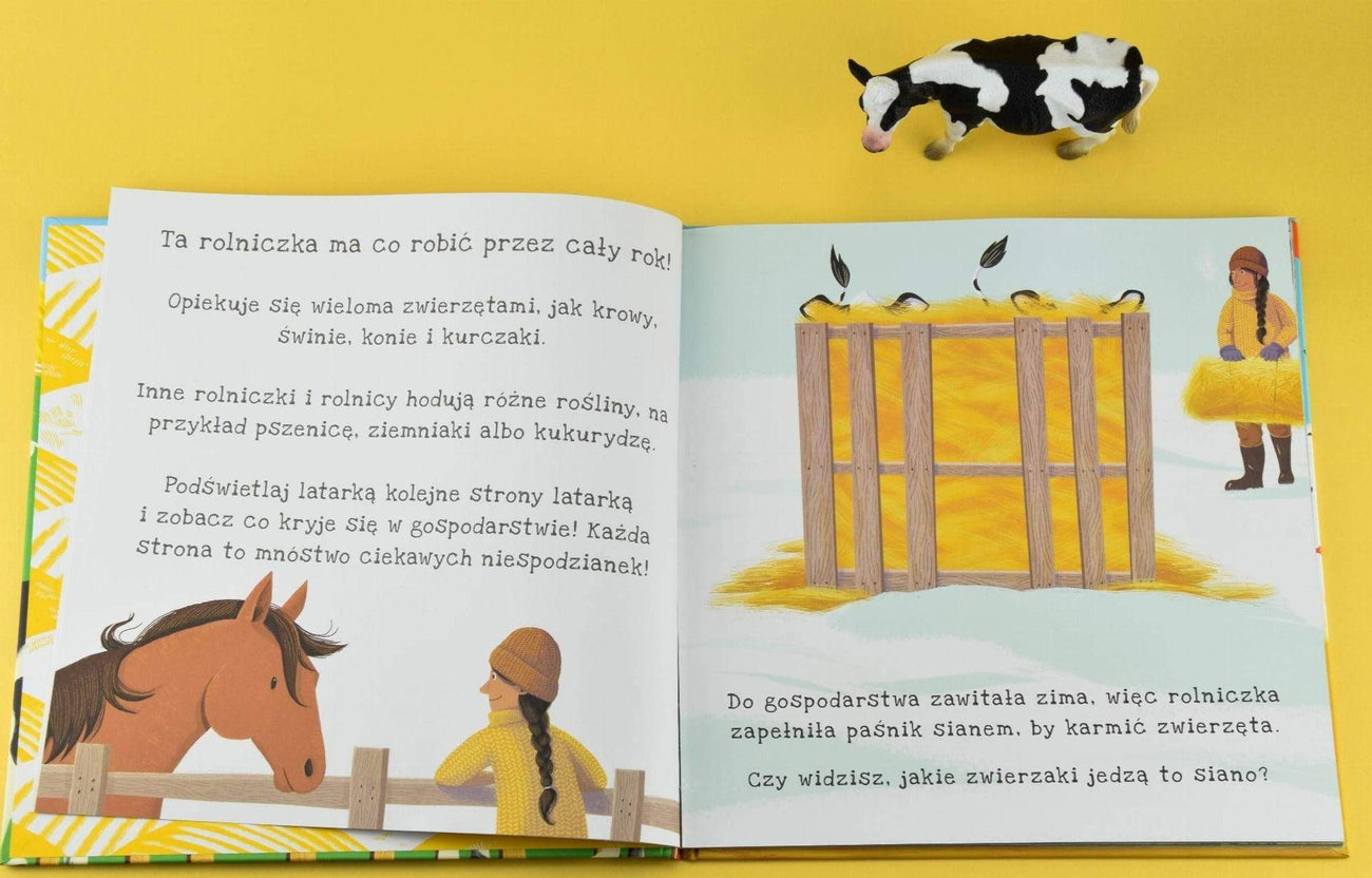 Książka Z Zabawami Dla Dzieci Na farmie. Podświetl i Odkryj - interaktywna książka dla dzieci od 2 do