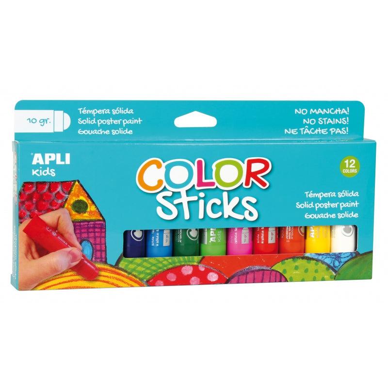 Apli Kids: farby w kredce Color Sticks 12 kolorów - Noski Noski