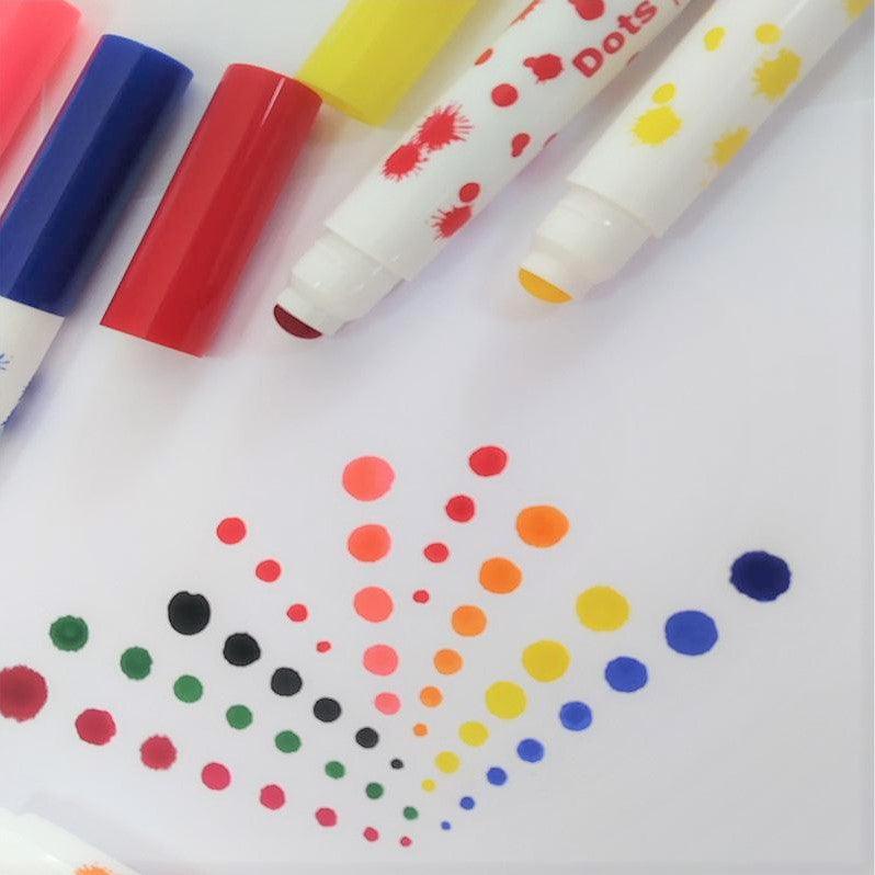 Apli Kids: flamastry kropkowe Dots 8 kolorów - Noski Noski