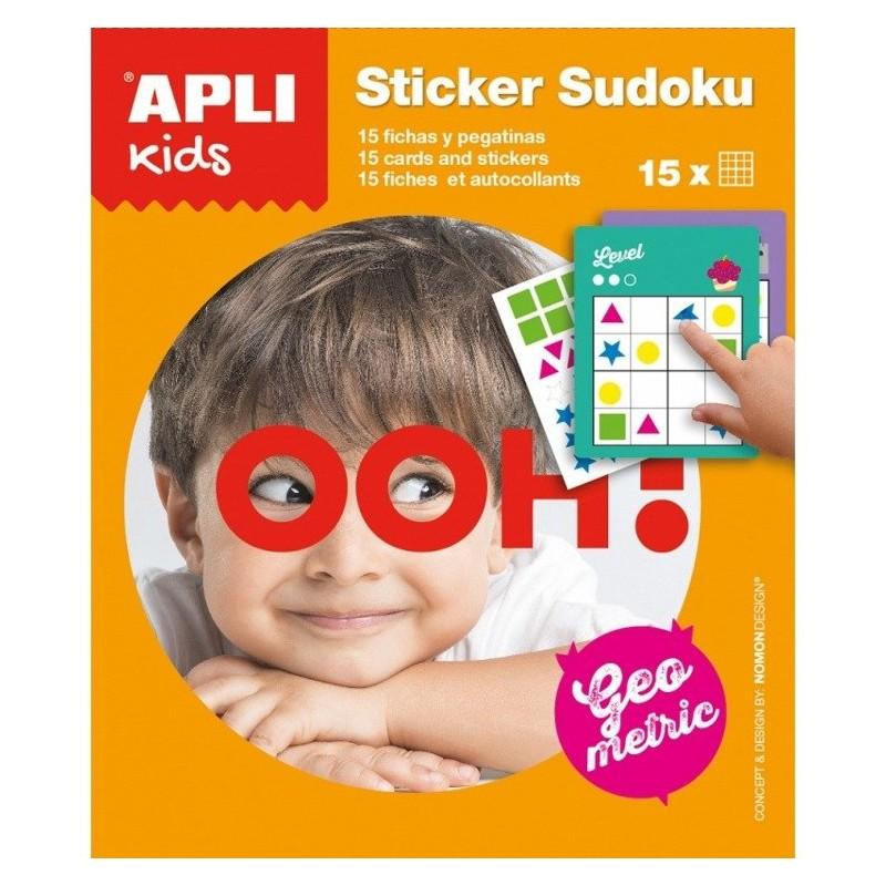Apli Kids: gra podróżna Sudoku z naklejkami Kształty - Noski Noski