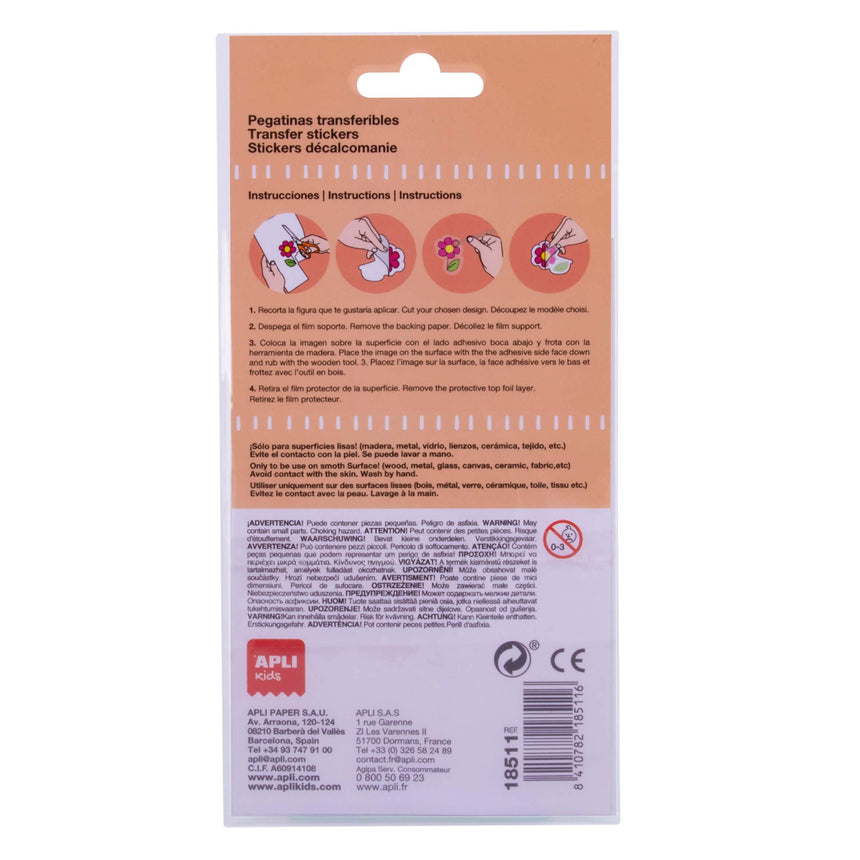 Apli Kids: kalkomanie kwiaty Transfer Stickers - Noski Noski