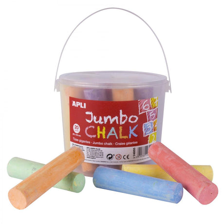 Apli Kids: kolorowa kreda w wiaderku Jumbo Chalk - Noski Noski