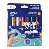 Apli Kids: metaliczne farby w kredce Color Sticks 6 kolorów - Noski Noski