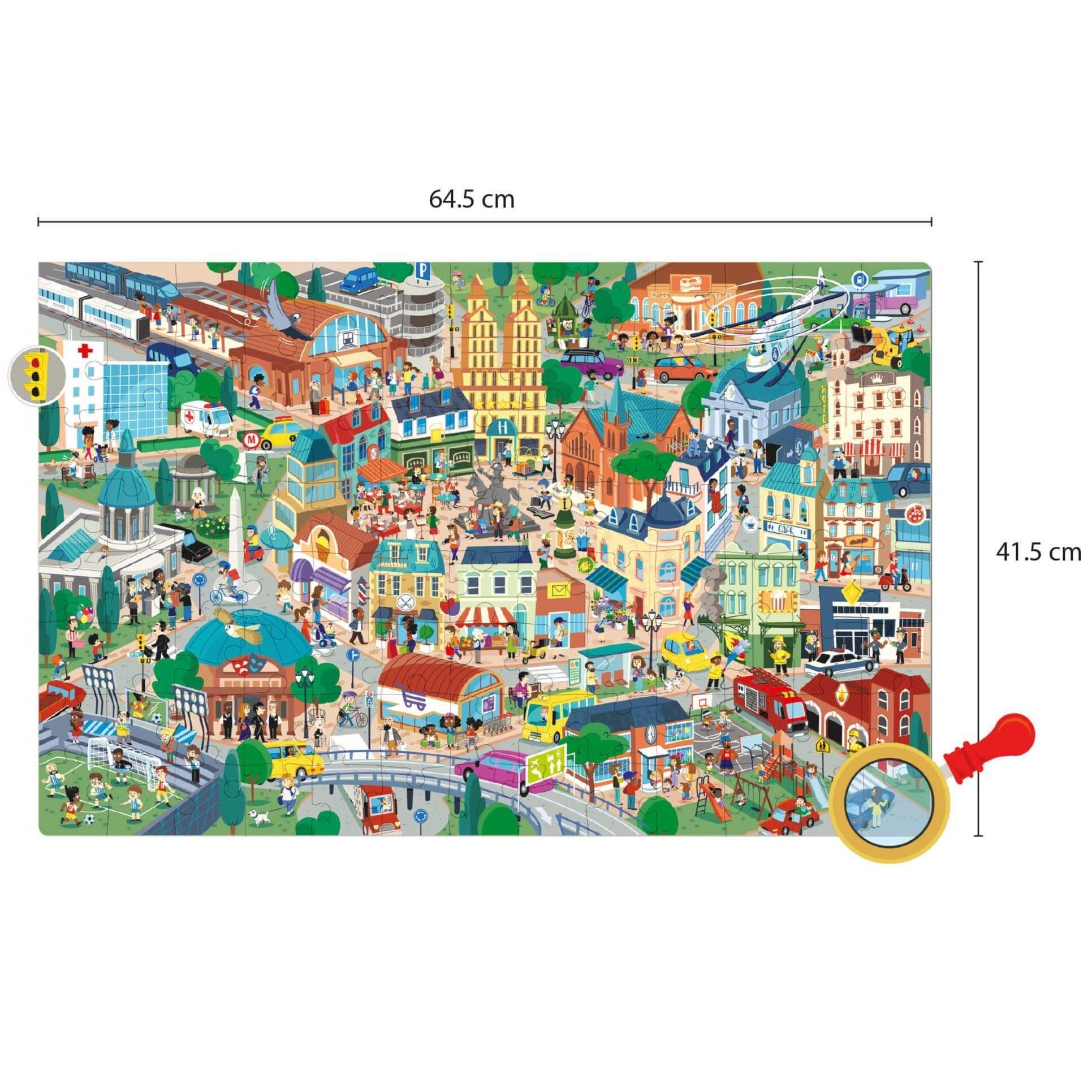 Apli Kids: puzzle obserwacyjne Miasto 104 el. - Noski Noski