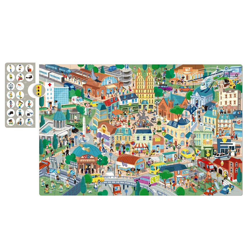 Apli Kids: puzzle obserwacyjne Miasto 104 el. - Noski Noski