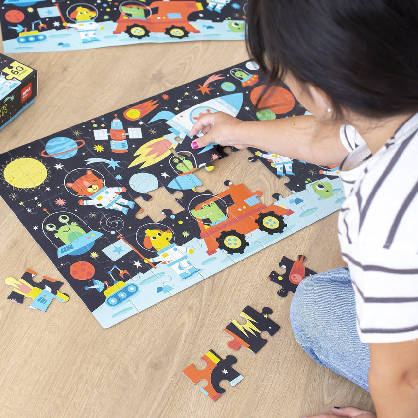 Apli Kids: puzzle świecące w ciemności Kosmos 60 el. - Noski Noski