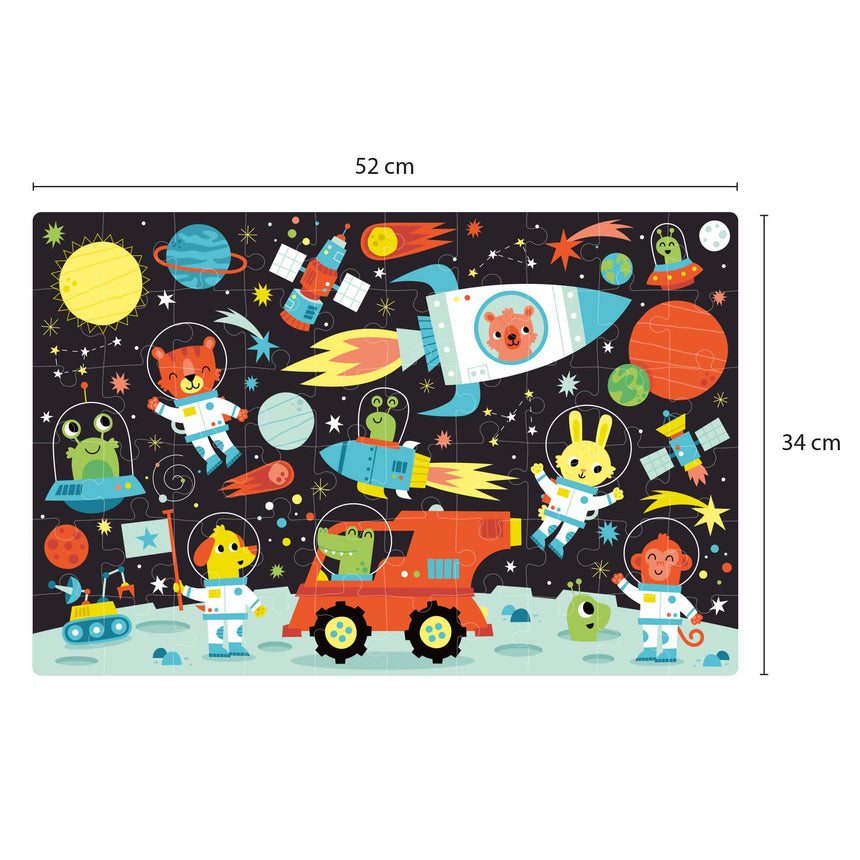 Apli Kids: puzzle świecące w ciemności Kosmos 60 el. - Noski Noski