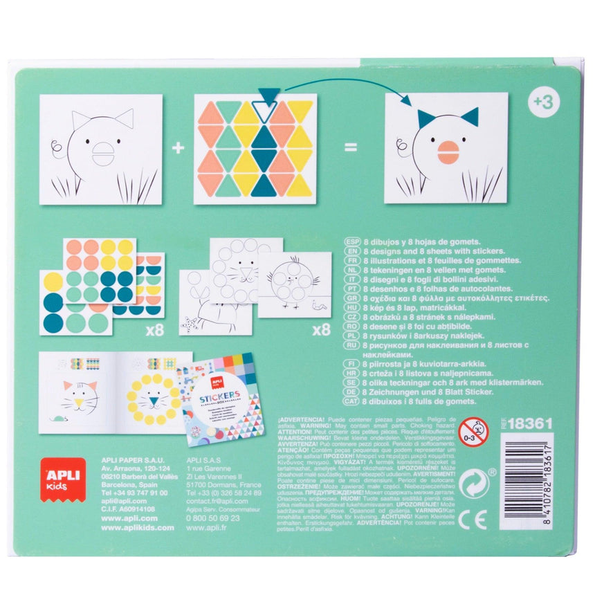 Apli Kids: zestaw z geometrycznymi naklejkami Stickers Box - Noski Noski