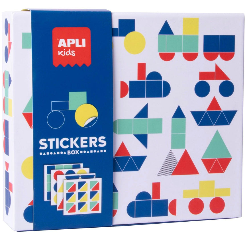 Apli Kids: zestaw z geometrycznymi naklejkami Stickers Box - Noski Noski