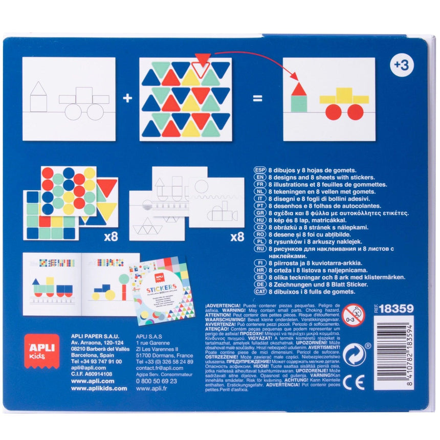 Apli Kids: zestaw z geometrycznymi naklejkami Stickers Box - Noski Noski