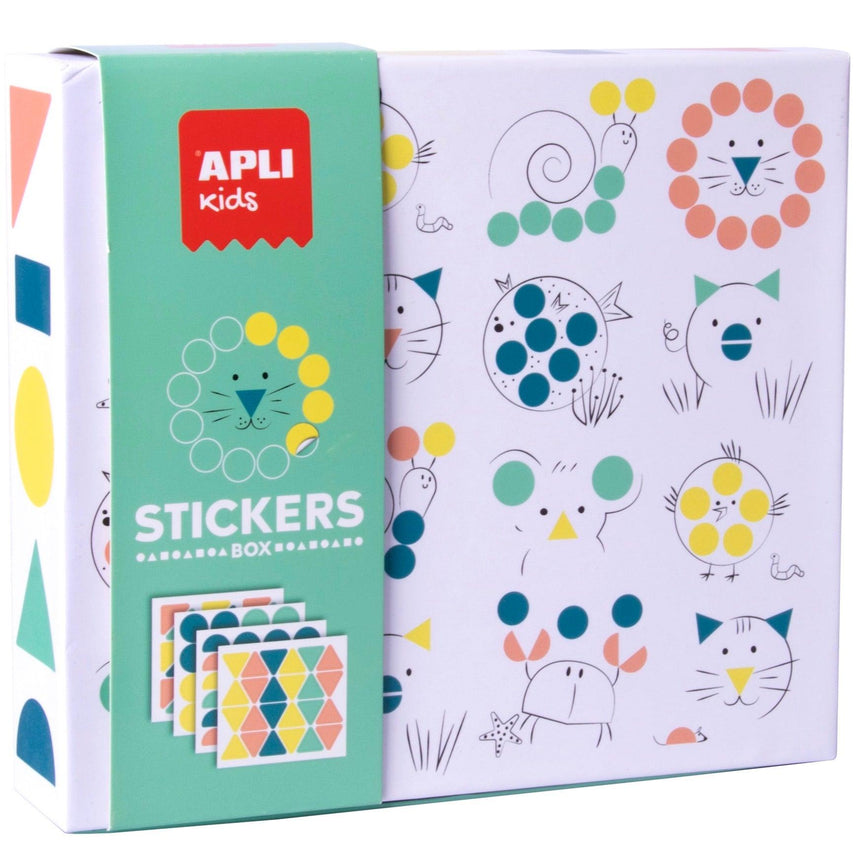 Apli Kids: zestaw z geometrycznymi naklejkami Stickers Box - Noski Noski