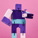 Areaware: drewniany elastyczny robot Cubebot Micro Capsule Collection - Noski Noski