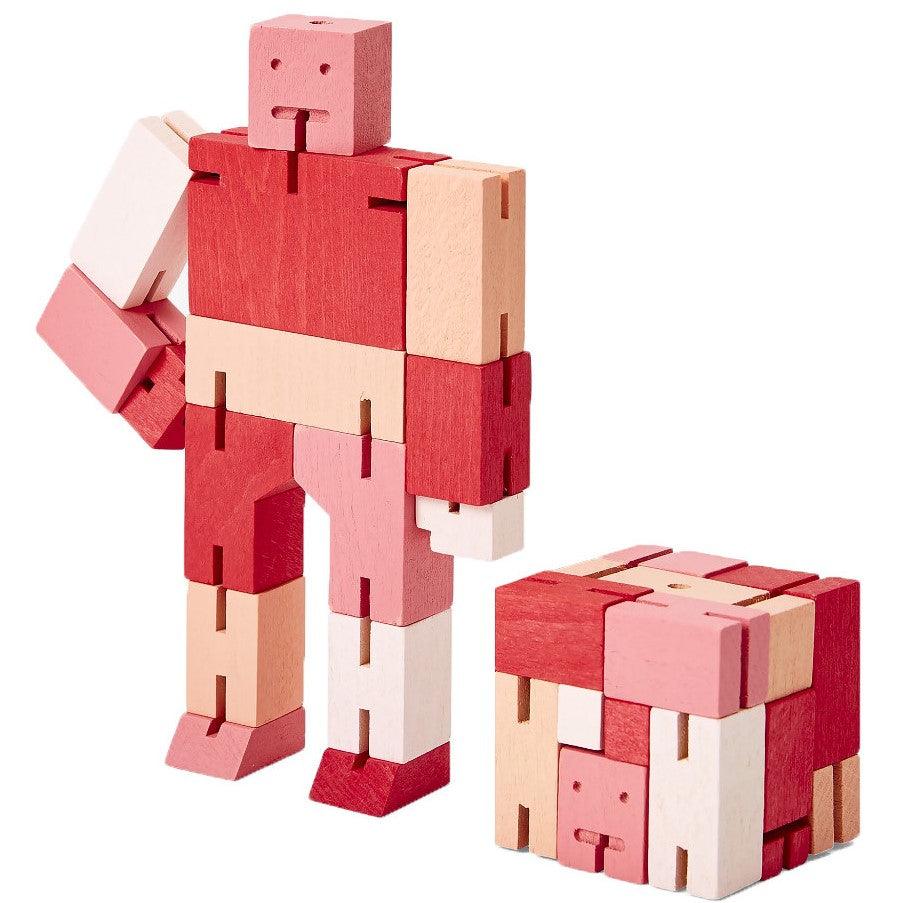 Areaware: drewniany elastyczny robot Cubebot Small - Noski Noski