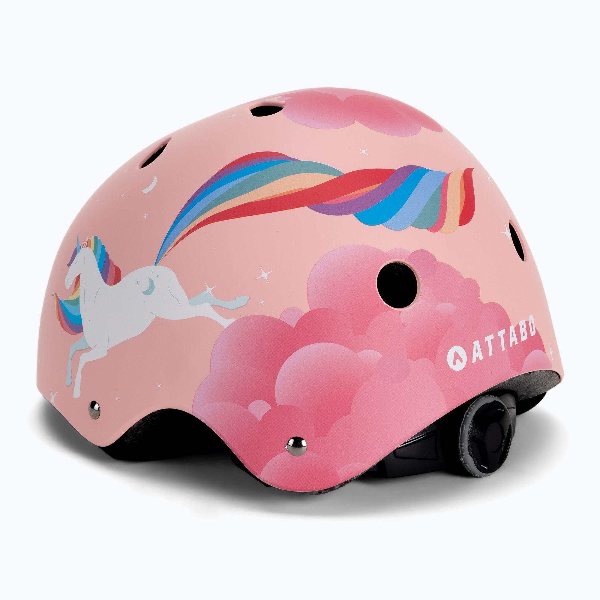 Attabo: dziecięcy kask rowerowy Pink - Noski Noski
