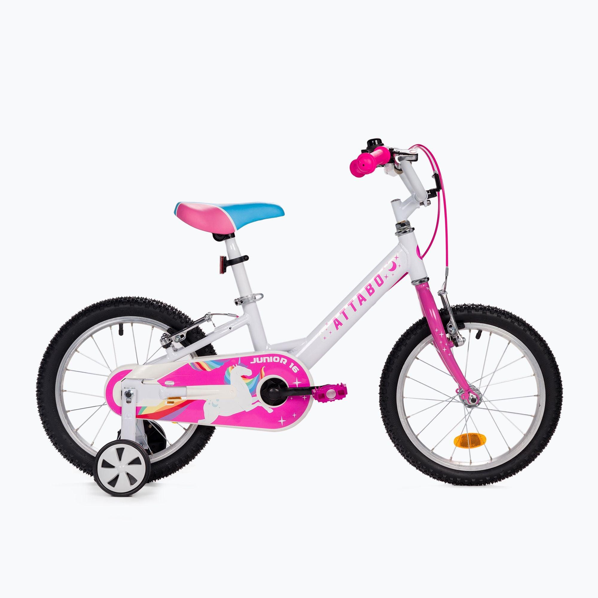 Attabo: rower dziecięcy Junior 16" Pink - Noski Noski