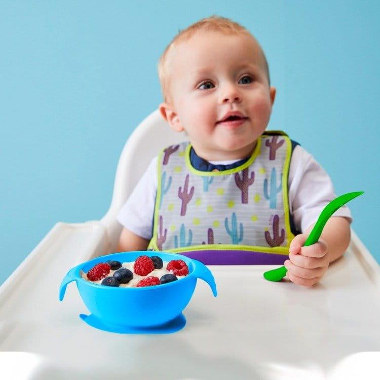 b.box: silikonowa miseczka z przyssawką i łyżką Silicone First Feeding Set - Noski Noski