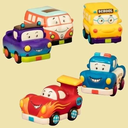 B.toys Wheeee-ls Mini Samochodziki z Napędem - kompaktowe autka dla dzieci, łatwe w obsłudze, bez baterii.