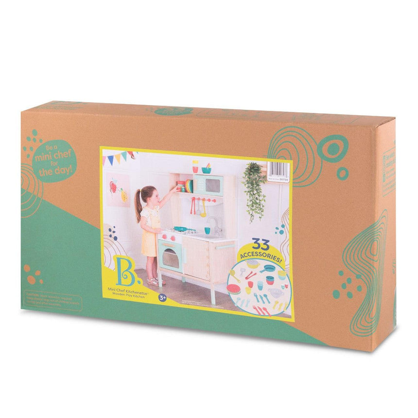 B.Toys: drewniana kuchnia z akcesoriami Mini Chef Kitchenette - Noski Noski