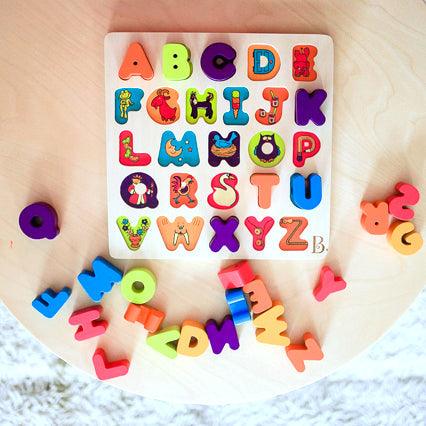 B.Toys: drewniana układanka alfabet Alpha B.tical - Noski Noski