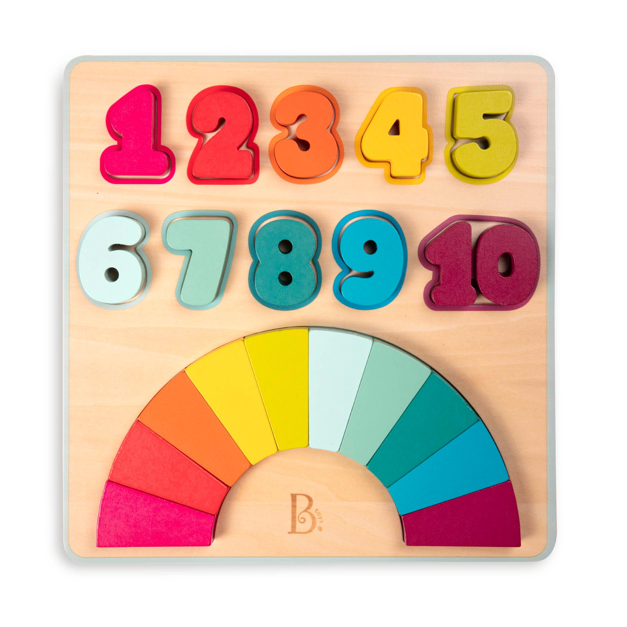 B.Toys: drewniana układanka cyfry Counting Rainbows - Noski Noski