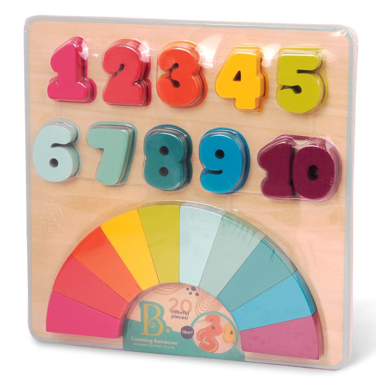 B.Toys: drewniana układanka cyfry Counting Rainbows - Noski Noski