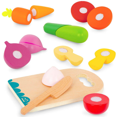 B.Toys: drewniane warzywa do krojenia Chop'n'Play Wooden Toy Vegetables - Noski Noski