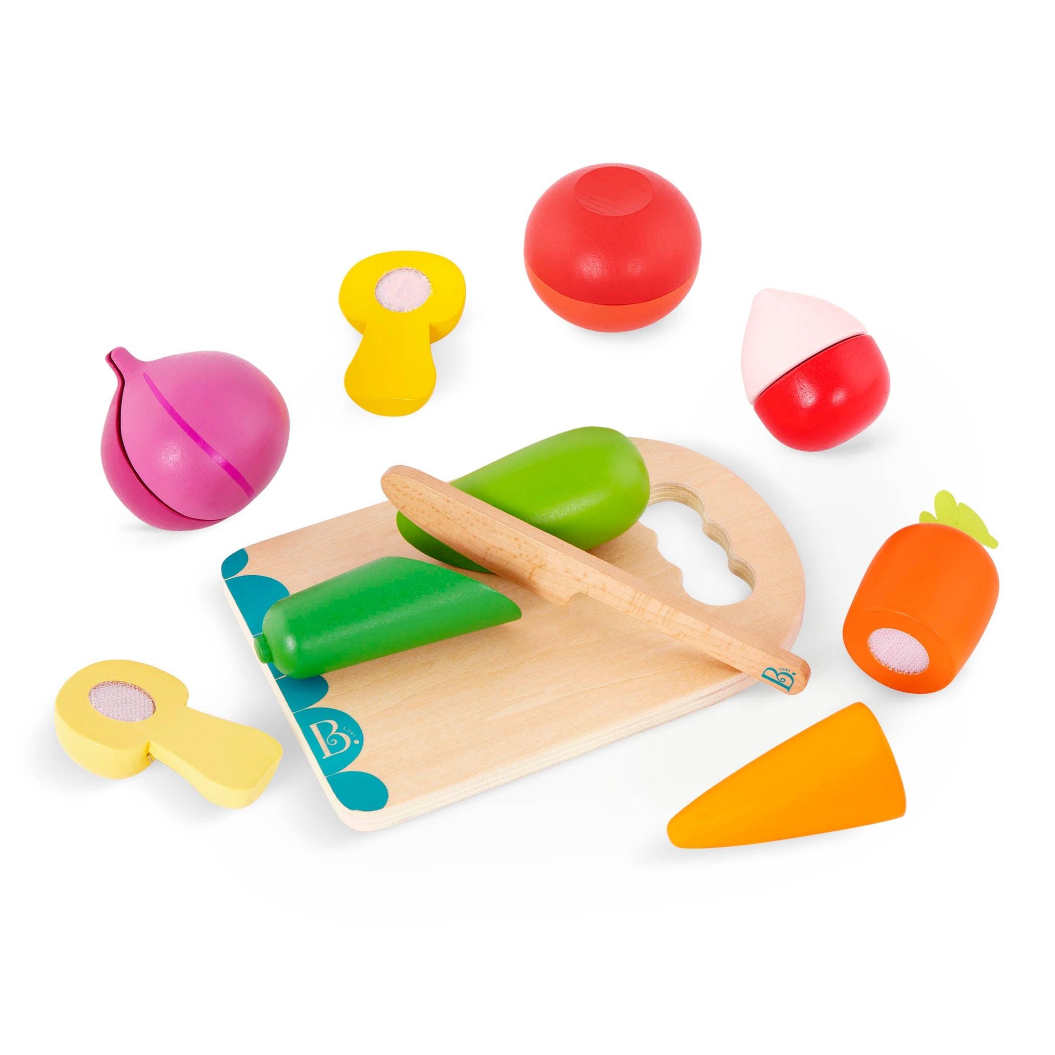 B.Toys: drewniane warzywa do krojenia Chop'n'Play Wooden Toy Vegetables - Noski Noski