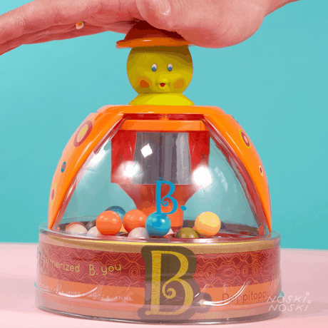 Edukacyjna zabawka sensoryczna B.toys PoppiToppy - interaktywna atrakcja z wirującymi kuleczkami i dźwiękami8948518617431