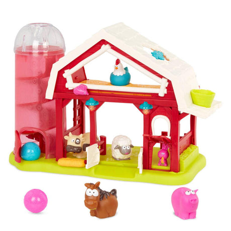 Zabawka edukacyjna B.toys Musical Fun Farm - interaktywna zagroda z muzyką, odgłosami zwierząt i sensorycznymi piłeczkami.