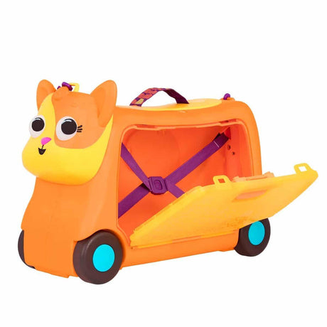Walizka jeździk kot B.toys GoGo Ride On Land of B. dla dzieci do samolotu, idealna do zabawy i wygodnej podróży.
