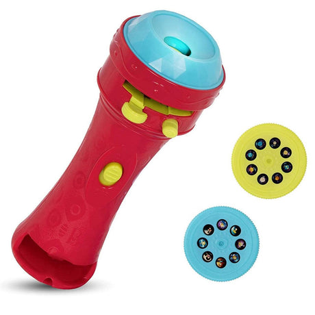 Latarka projektor B.toys Light Me to the Moon kosmos, latarka dla dzieci z wymiennymi tarczami planet i kosmitów