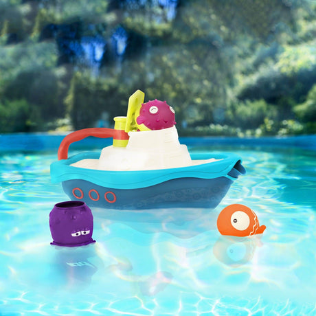 B.toys Off The Hook - Zabawki do kąpieli z łódką, które zamienią kąpiel w kreatywną i pełną przygód zabawę dla maluszków.