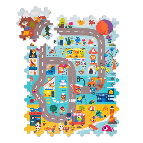 B.Toys: mata piankowa puzzle Whimsy Land - Noski Noski