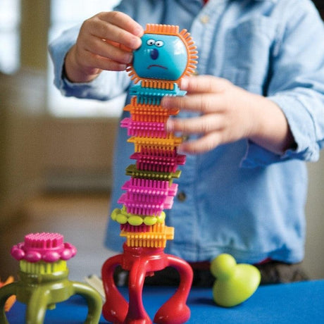 Klocki konstrukcyjne B.toys Spinaroos, elastyczne jeżyki dla dzieci, rozwijają kreatywność i umiejętności motoryczne.
