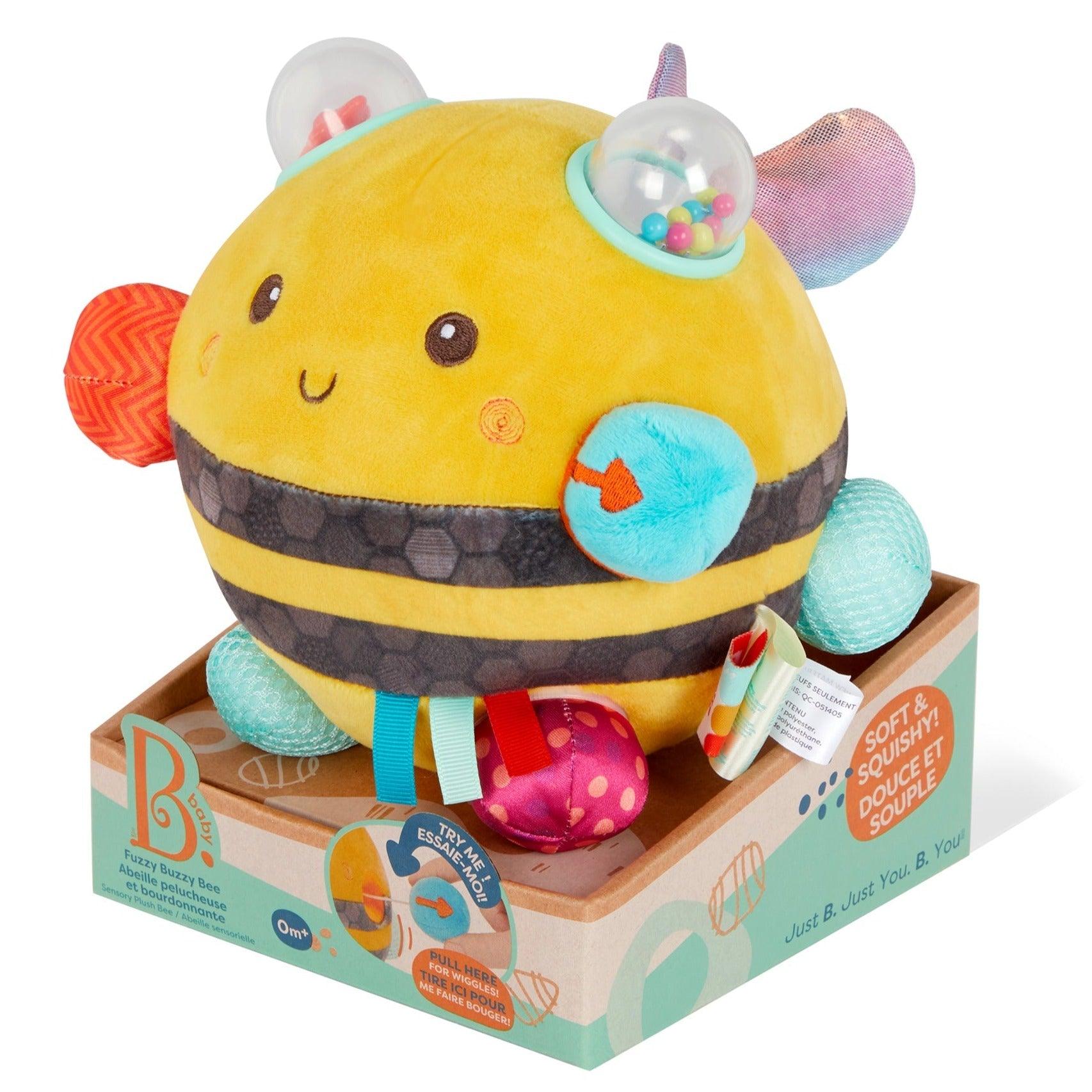 B.Toys: pszczółka z sensorycznymi niespodziankami Fuzzy Buzzy Bee - Noski Noski