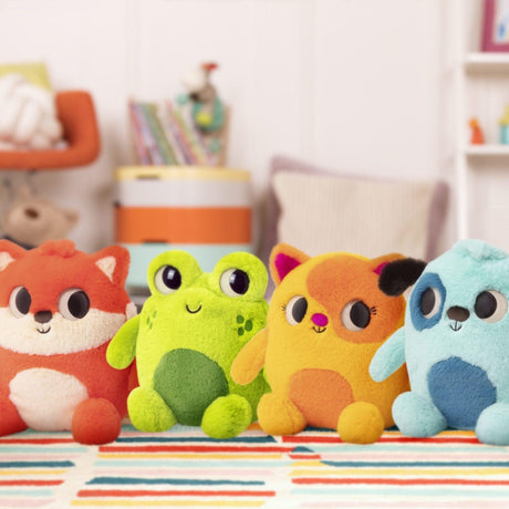 Pluszaki B.toys Fluffy Doos - miękkie, wielkoookie maskotki, idealne do snu i podróży, przyjazne skórze.