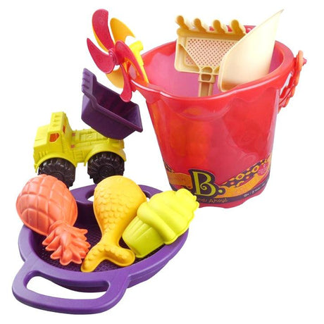 Zabawki do piaskownicy B.toys Sands Ahoy: komplet 9 akcesoriów idealnych do kreatywnej zabawy w piasku.