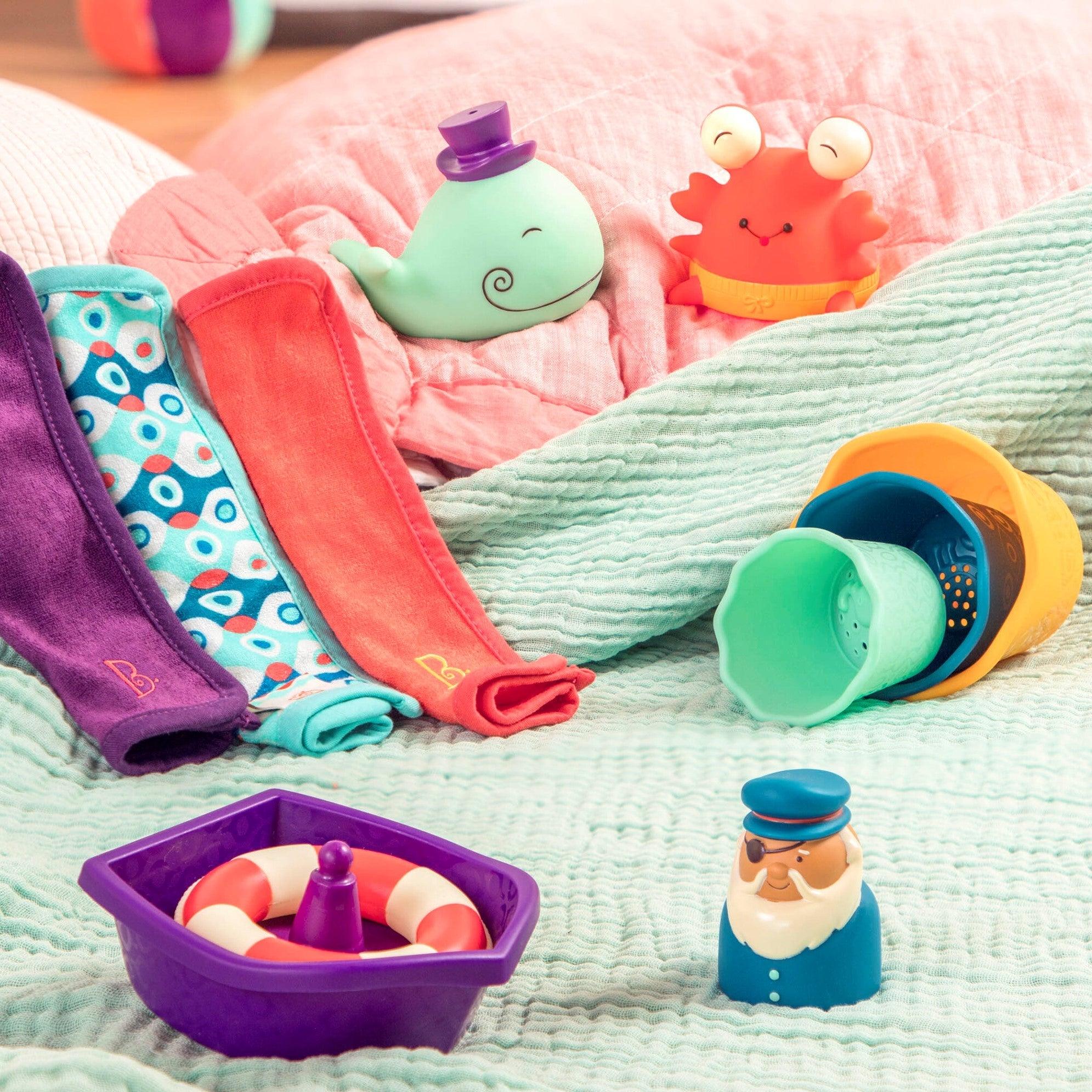 B. Toys: zestaw prezentowy do kąpieli dla niemowląt Wee B. Splashy - Noski Noski