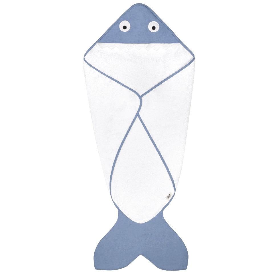 Baby Bites: ręcznik dla dzieci z kapturkiem Shark - Noski Noski