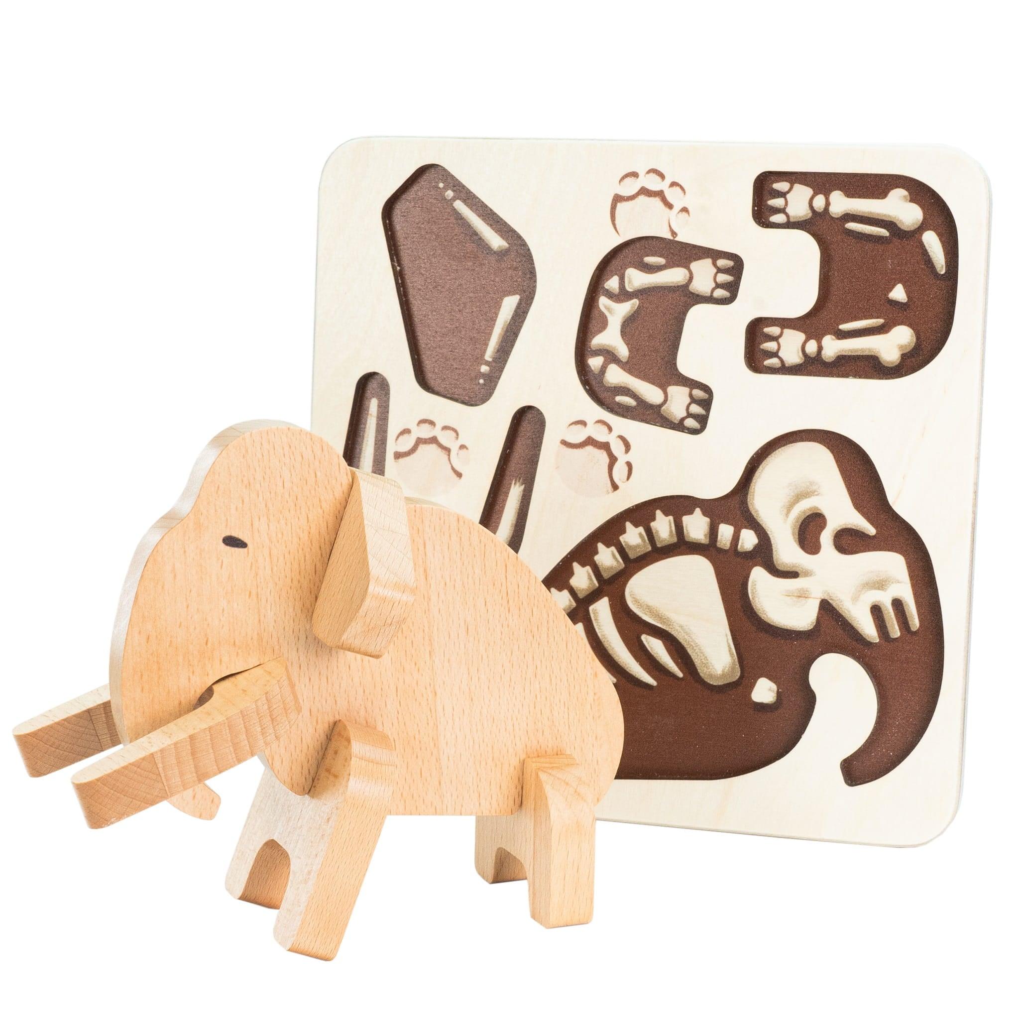 Bajo: drewniana układanka mamut Paleo-Animals Mammoth - Noski Noski