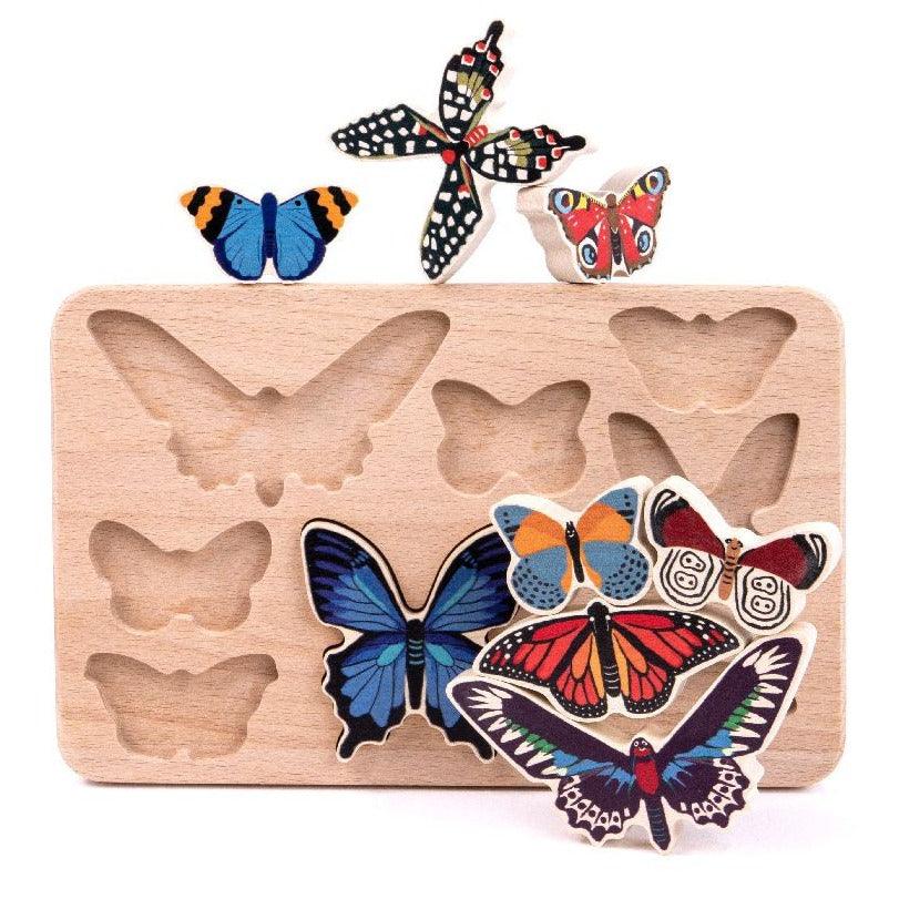 Bajo: drewniana układanka World of Butterflies - Noski Noski