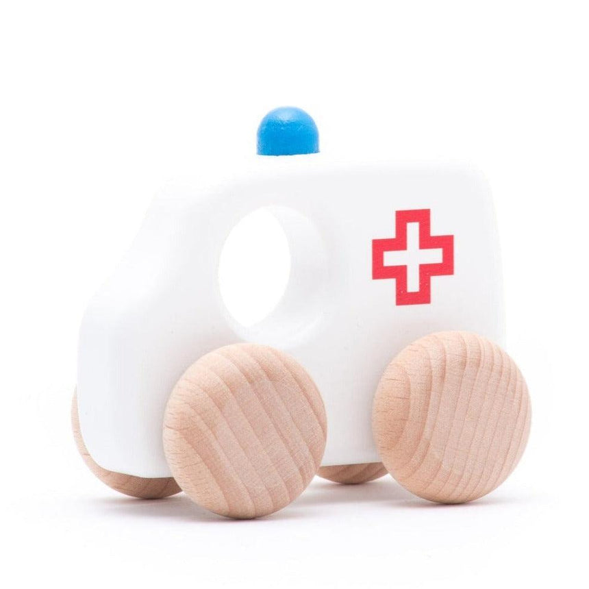 Bajo: drewniane autko Ambulans - Noski Noski